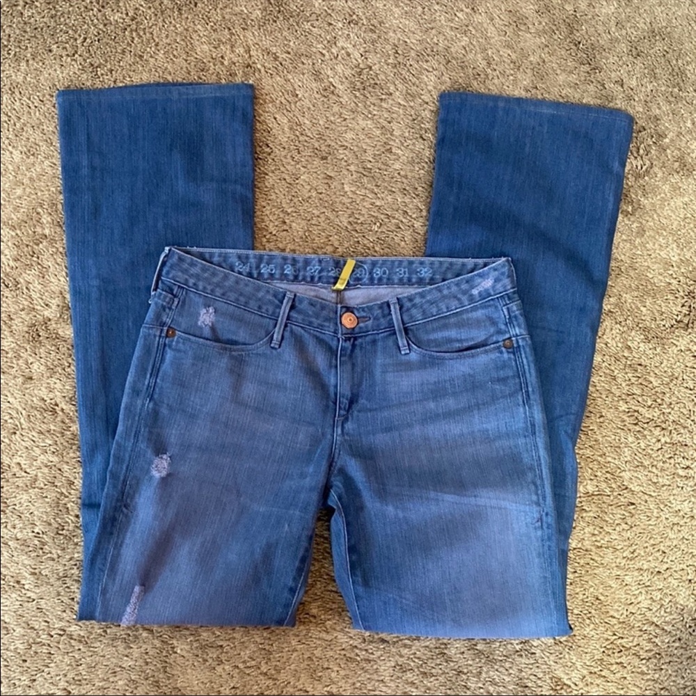 Earnest Sewn Y2K Low Rise Flare Blue Ali Byrdie Jeans